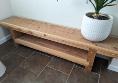 Custom Redwood Bench Grand Valley Repair in Grand Junction